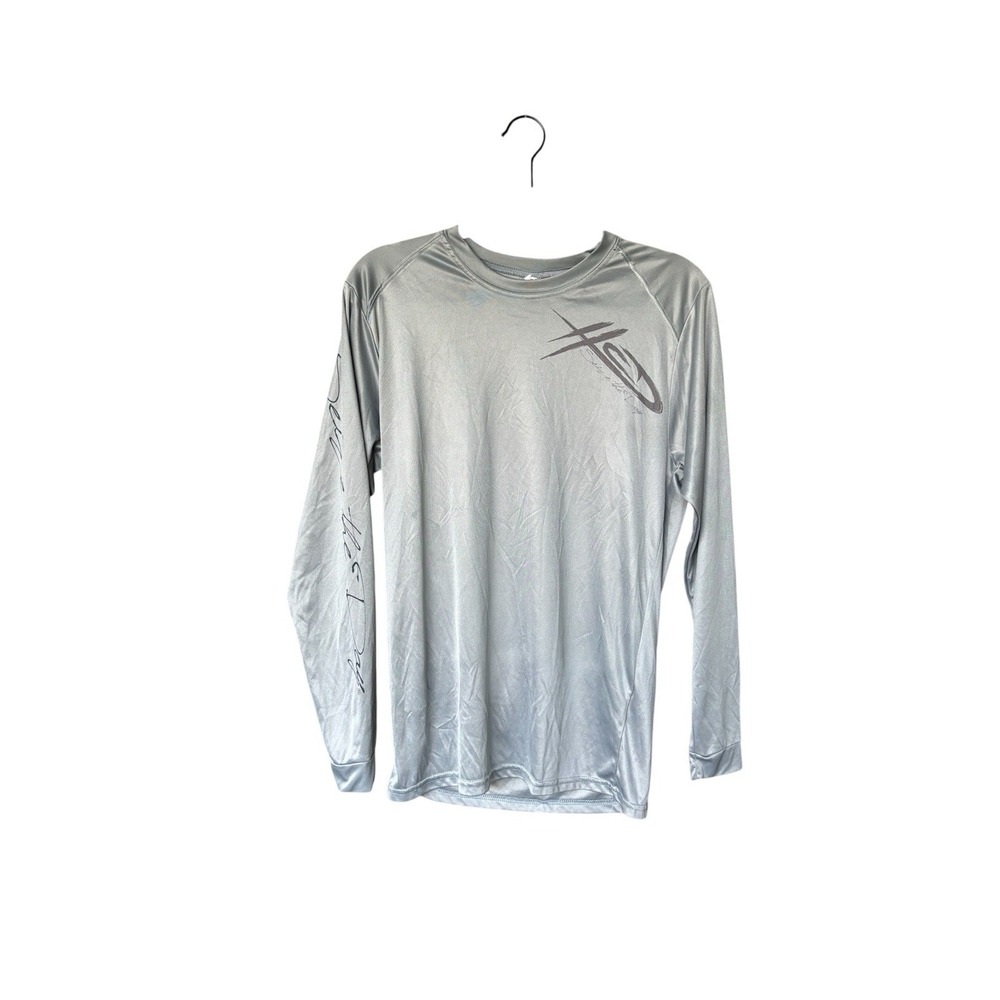 Paragon Performance UPF‎ Sun Protection Fishing Shirt Long Sleeve Gray Sz Small
